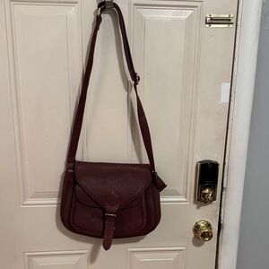 Chic Burgundy Brown Crossbody Bag